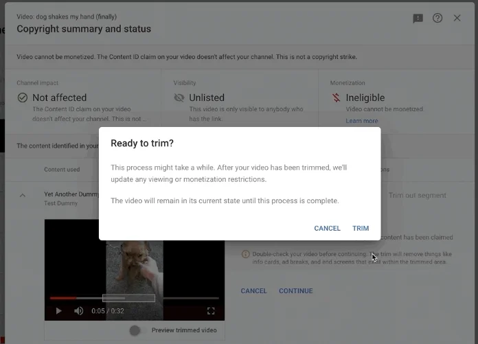 Новата актуализация на YouTube относно иска за авторски права