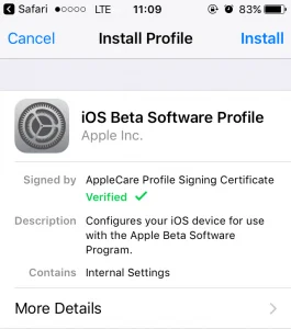 Hur du registrerar din enhet i betaprogrammet för iOS betaversion