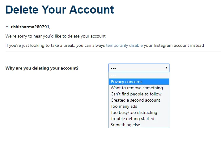 Hogyan lehet véglegesen törölni Instagram-fiókot