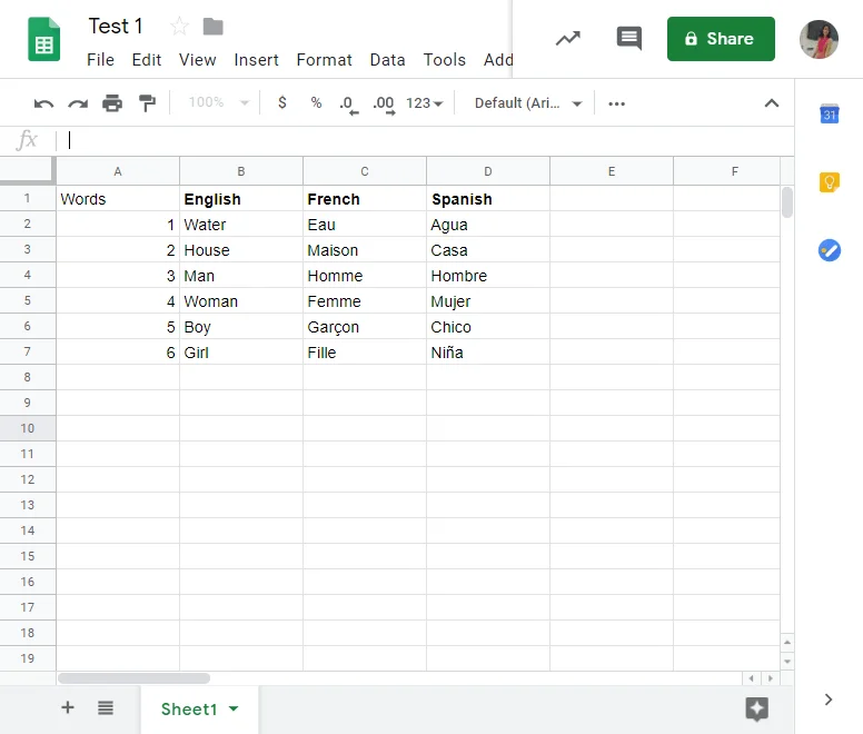 Hvernig á að breyta Google Sheets í þýðanda