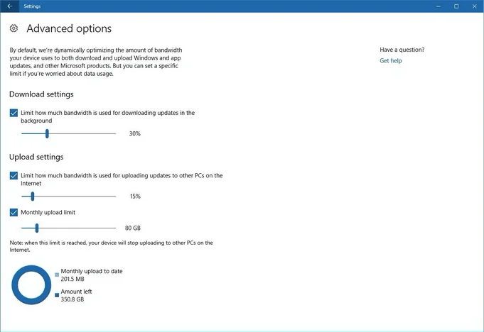 Как да ограничите честотната лента на Windows Update на Windows 10
