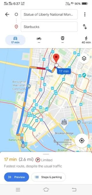 Kuinka käyttää Google Mapsia useissa kohteissa yhdellä matkalla?