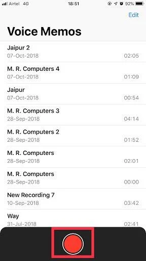 Sådan betjenes Apples Voice Memos-app