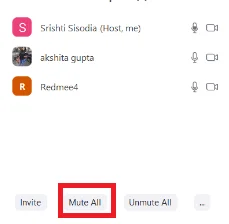 Forskellige måder at slå lyden fra for nogen på Zoom-møde