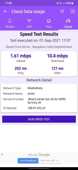 Kuidas teha mobiilse andmeside kiiruse testi reaalajas?