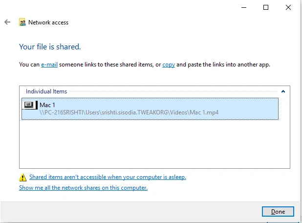 Veiksmai, kaip peržiūrėti bendrinamus failus ir aplankus sistemoje „Windows 10“.