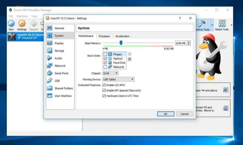 Як встановити MacOS на Windows 10 у VirtualBox