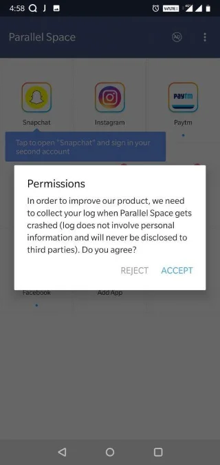 Jak spustit dva účty Snapchat na jednom Androidu?