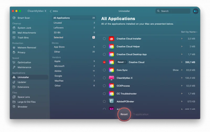 Jak odebrat Adobe Creative Cloud z Mac