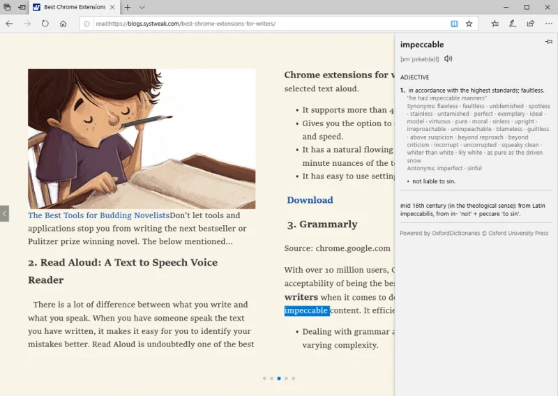 Karakteristikat unike të Microsoft Edge për lexuesit