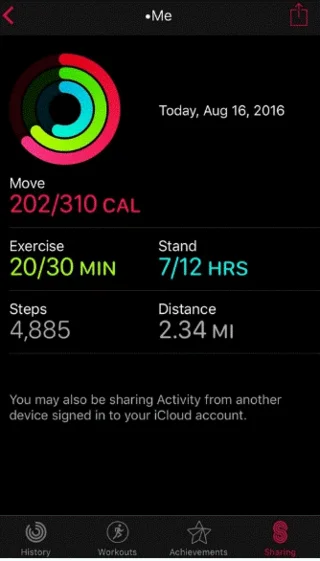 Koraki za nastavitev skupne rabe dejavnosti na Apple Watch