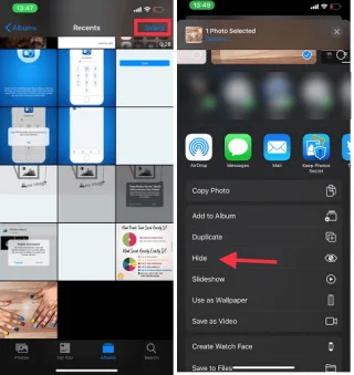 Hur man döljer foton och videor på iPhone