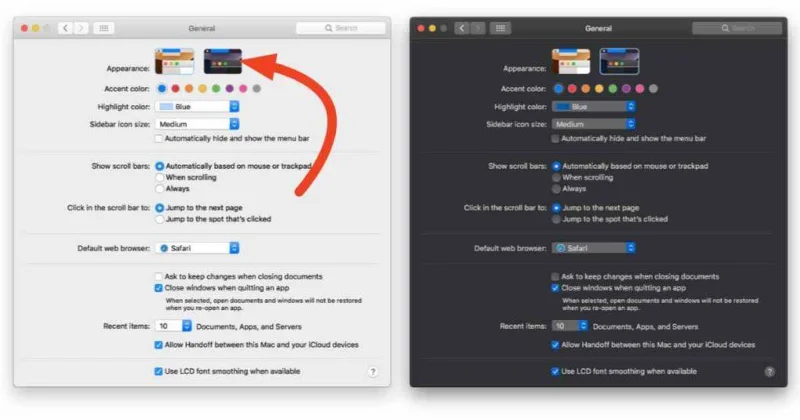 Kaip padaryti „Mac“ tamsų režimą „Big Sur“ ir senesnėse „macOS“.
