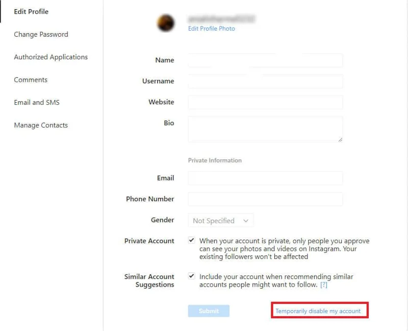 Sådan sletter du din Instagram-konto