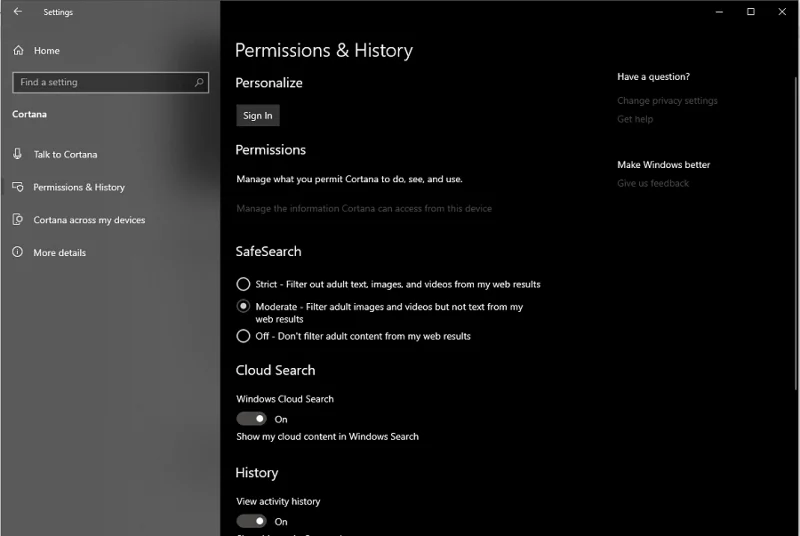 Sammud isikuandmete Microsoftile üleandmise piiramiseks