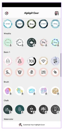 Egyéni Instagram Story Highlight borítók létrehozása és hozzáadása