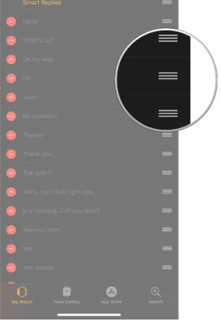 Hur du skapar dina egna meddelandesvar för Apple Watch