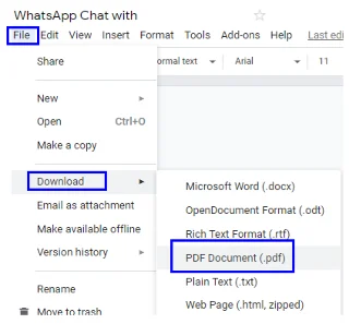 Jak exportovat historii chatu WhatsApp jako PDF?