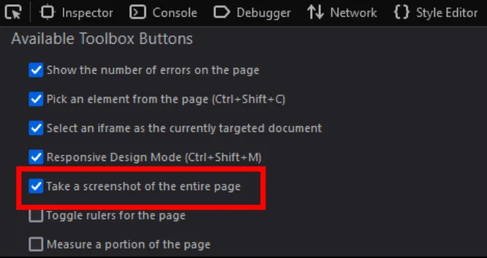 Jak pořizovat snímky obrazovky v prohlížeči Mozilla Firefox?