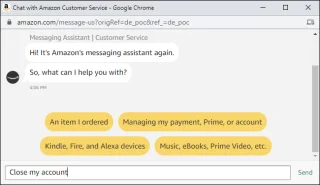 Как да изтрия акаунт в Amazon Prime?