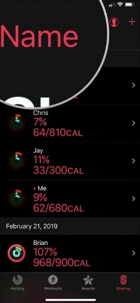 Koraki za nastavitev skupne rabe dejavnosti na Apple Watch