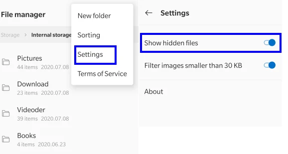 Kuidas peita faile ja kaustu Android-nutitelefonis?