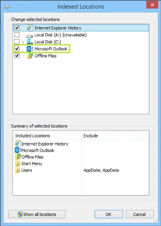 Kaip išspręsti „Outlook“ paieškos problemą