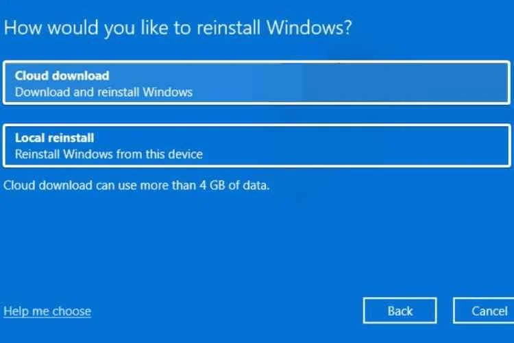 A Windows 11 gyári alaphelyzetbe állítása