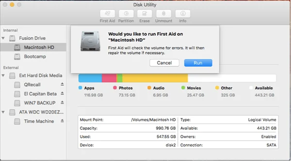 Chyba „Disk Utility nemůže opravit tento disk“ na MacBooku (vyřešeno)