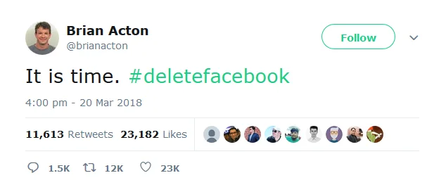 Ukončete dolování dat: #deletefacebook