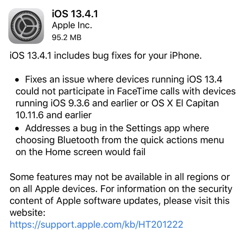 Apple udgiver iOS 13.4.1 og iPadOS 13.4.1