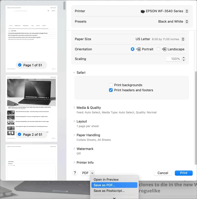 Как да запазите уеб страница като PDF на Windows и Mac