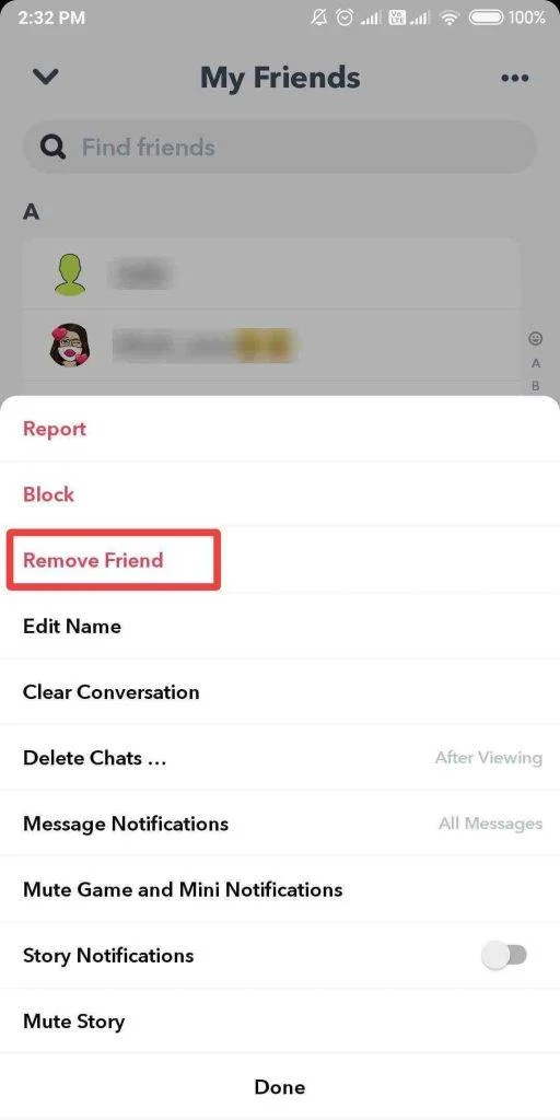 Kuinka poistaa tai estää joku Snapchatissa heidän tietämättään