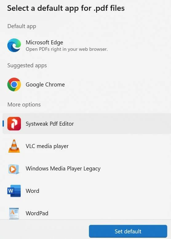 Як змінити програму читання PDF за замовчуванням у Windows