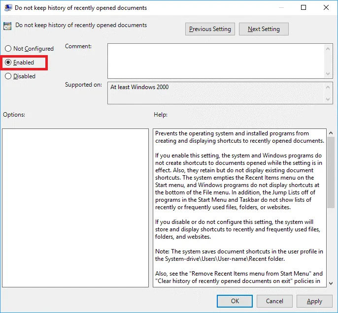 Sådan slår du seneste filer og hyppige mapper fra i Windows 10