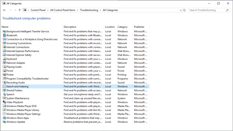 Jak opravit problémy s vyhledáváním v systému Windows 10 obnovením indexu