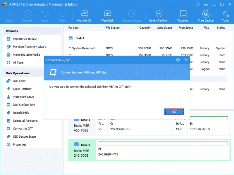 Як перетворити MBR в GPT без втрати даних у Windows 10, 8, 7?