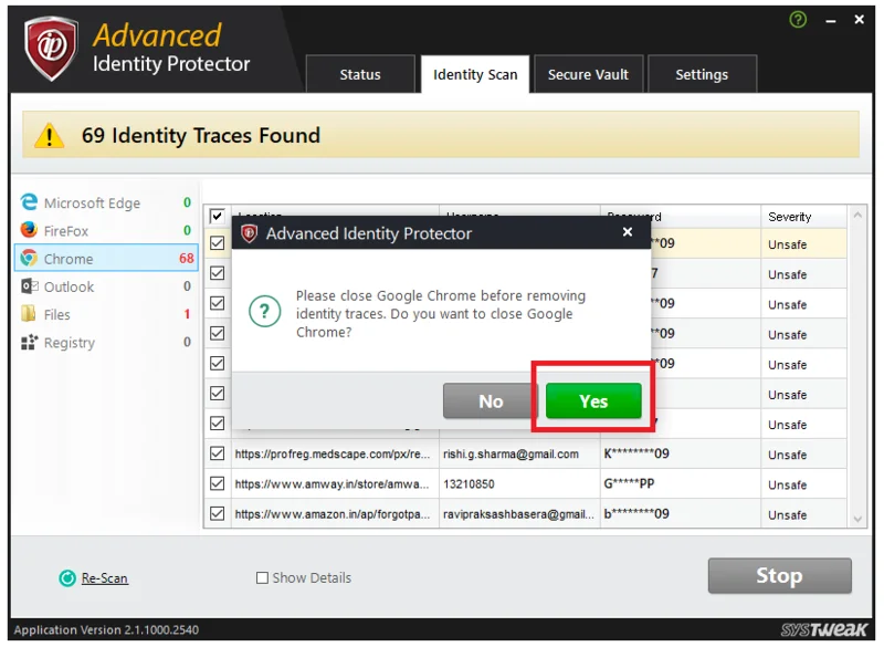 Jak odstranit uložená hesla v prohlížeči Chrome