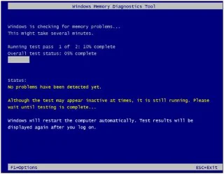Kontrola paměti Windows 10