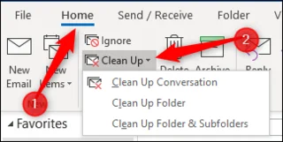 MS Outlook: Samtaleoprydningsværktøj til at holde dine e-mails organiseret