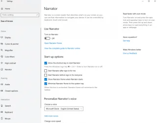 Як вимкнути диктор у Windows 10