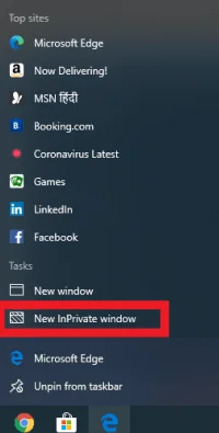 Начини за използване на частно сърфиране в Microsoft Edge – режимът InPrivate