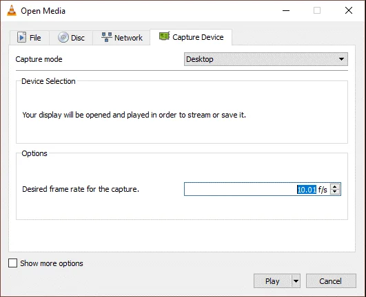 Як записати екран за допомогою медіапрогравача VLC у Windows 10, 8 і 7