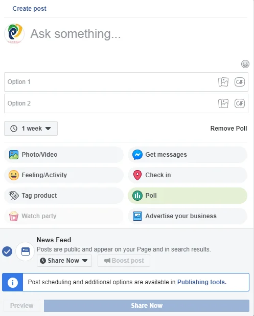 Hur skapar jag en omröstning på Facebook?