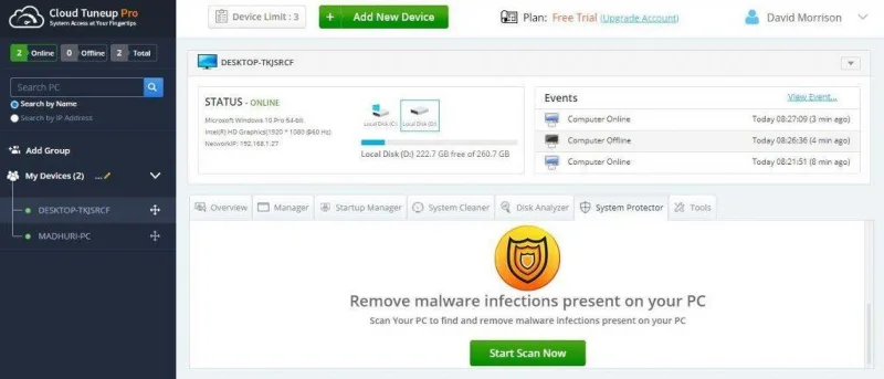 Сканирайте интернет бисквитките и системния регистър с Cloud Tuneup Pro