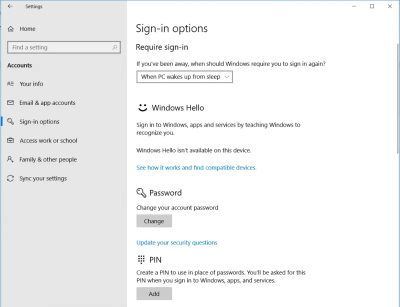 Kako se prijaviti v Windows 10 brez gesla