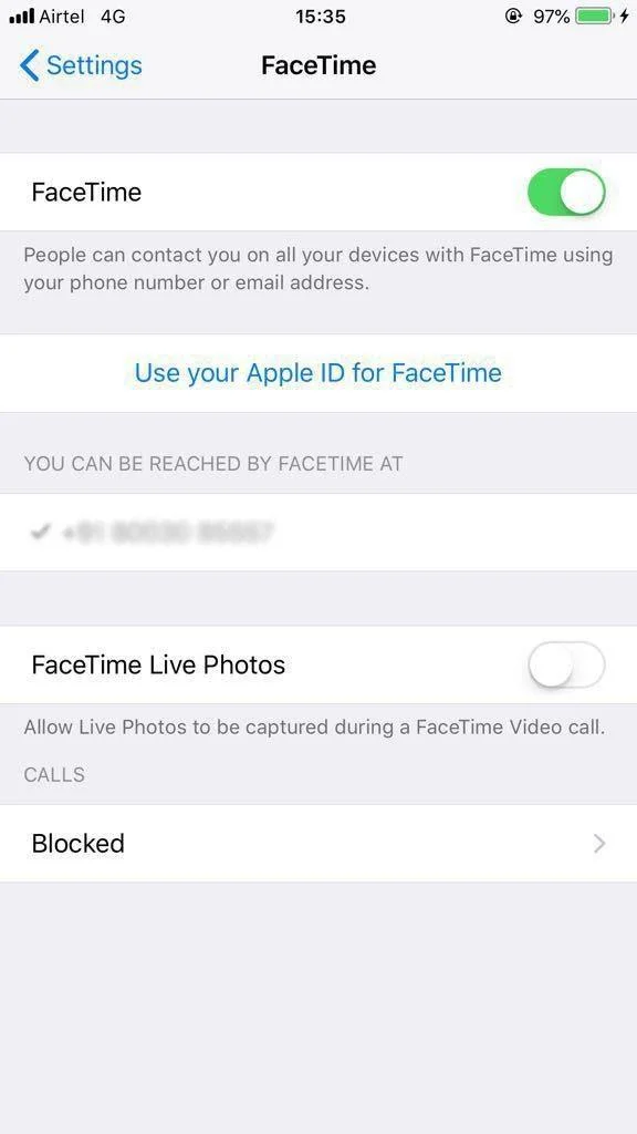 Hur man aktiverar, inaktiverar och tar livebilder i FaceTime på iOS 12?