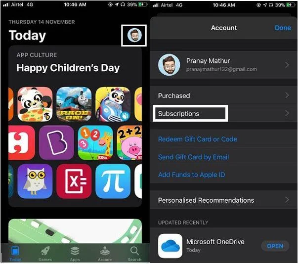 Kuidas iPhone'is rakenduste tellimusi tühistada?