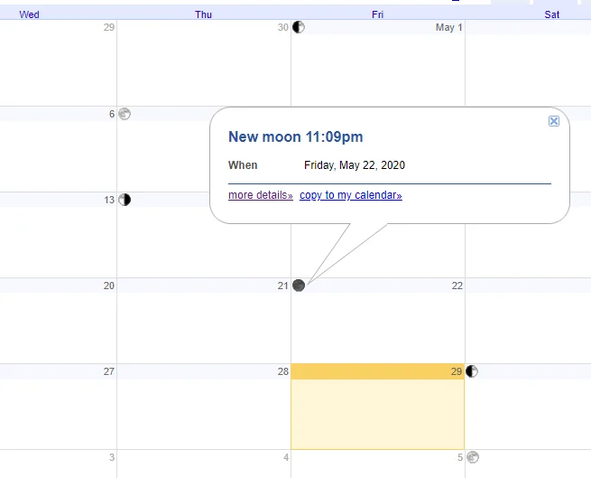 Како омогућити календар месечних фаза у вашем Гоогле календару?