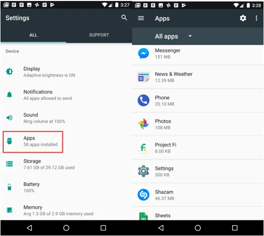 Různé způsoby odinstalace aplikací pro Android